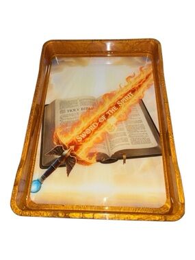 NORE'S NOVELTIES Handcrafted Decorative Serving/ Vanity Tray “SWORD OF SPIRIT”